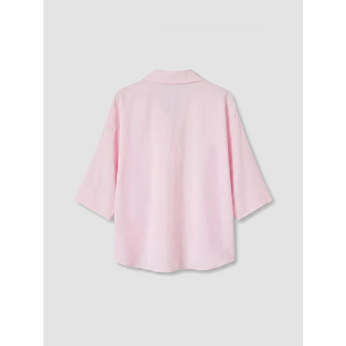 LCW Vision Pembe Oversize Armürlü Kadın Gömlek