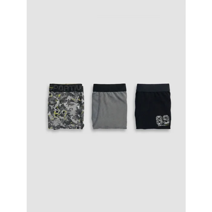 LCW Kids Gri Erkek Çocuk 3lü Boxer