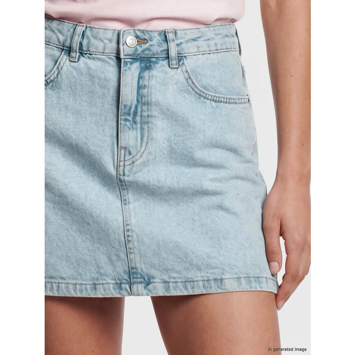 LCW Vision İndigo Regular Fit Mini Jean Etek