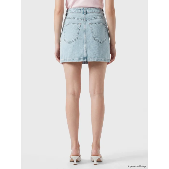 LCW Vision İndigo Regular Fit Mini Jean Etek