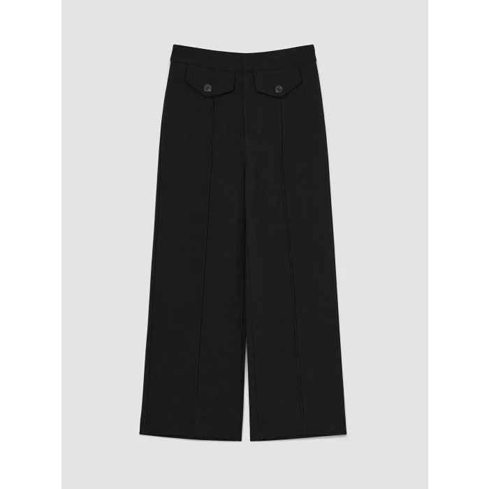 LCW Vision Siyah Regular Fit Geniş Paça Kadın Pantolon