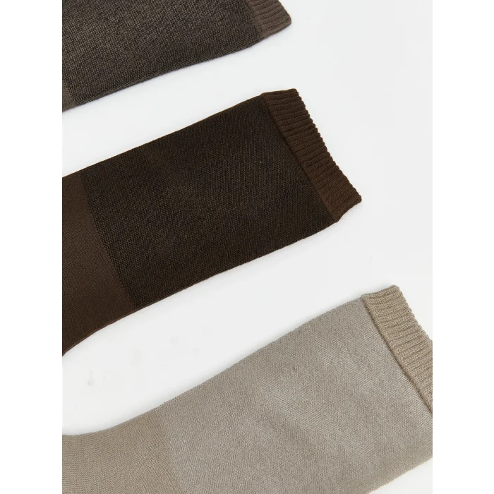 LCW ACCESSORIES Kahverengi Erkek Bambu Soket Çorap 3lü