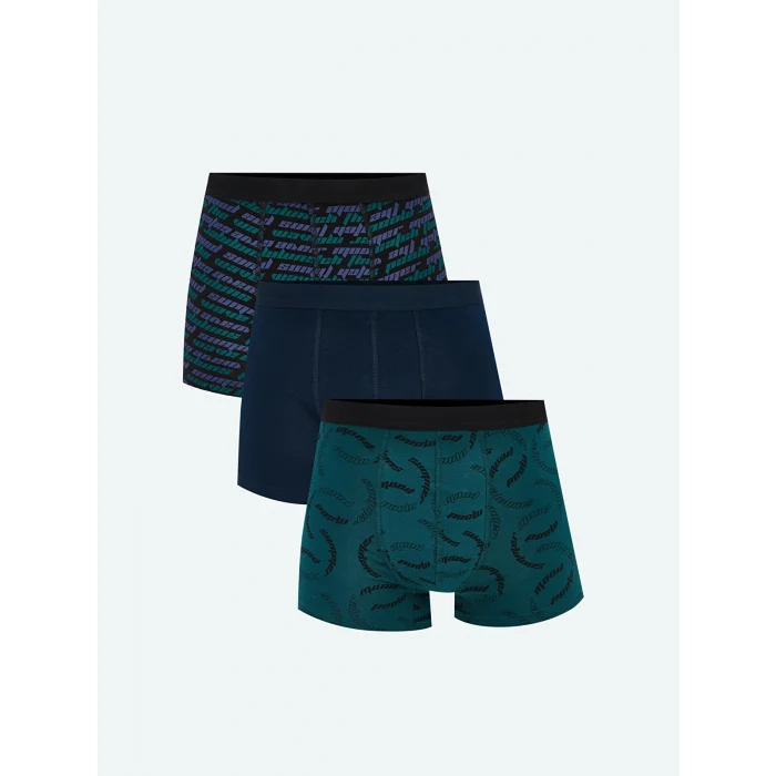LC WAIKIKI Siyah Pamuklu Esnek Erkek Boxer 3lü