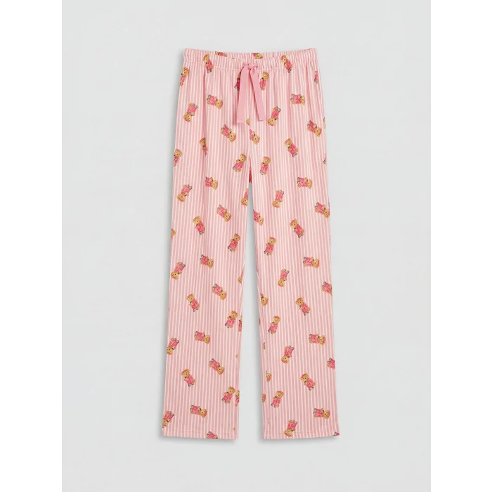 LCW DREAM Pembe Ayı Teddy Baskılı Kadın Pijama Takım