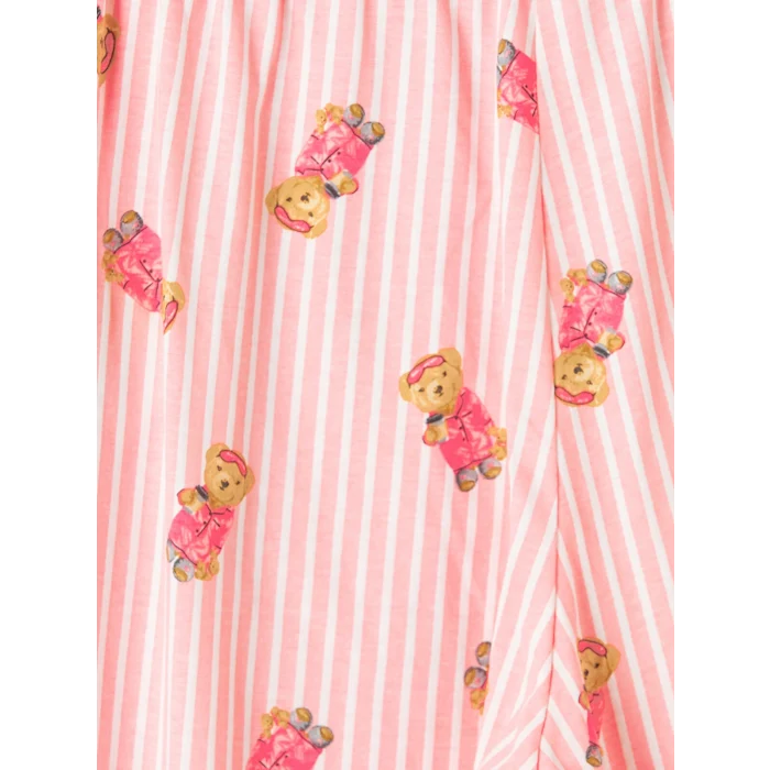LCW DREAM Pembe Ayı Teddy Baskılı Kadın Pijama Takım