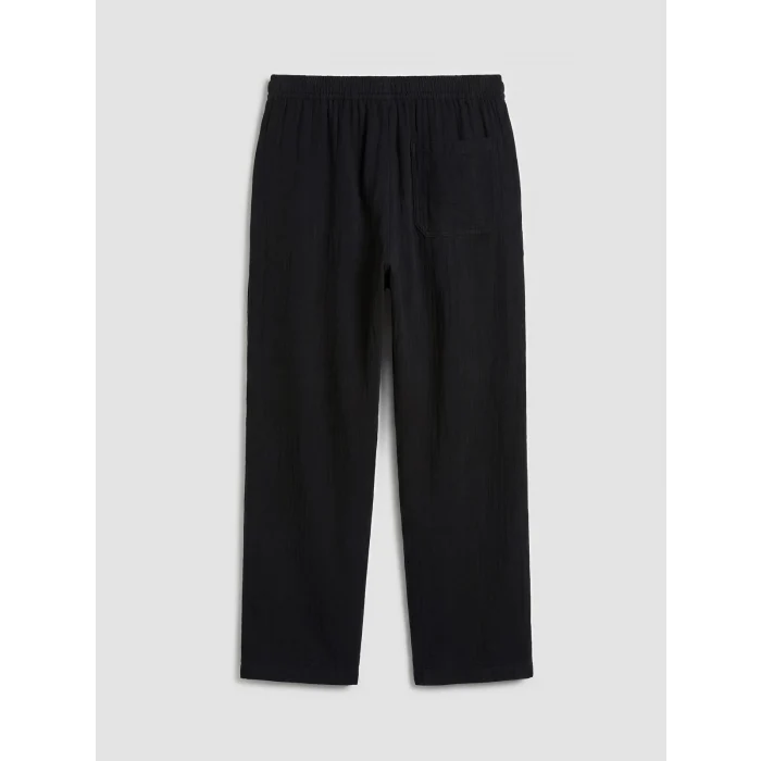 XSIDE Siyah Loose Fit Erkek Müslin Pantolon