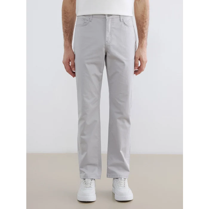 LCWAIKIKI Classic Gri Regular Fit Gabardin Erkek Chino Pantolon