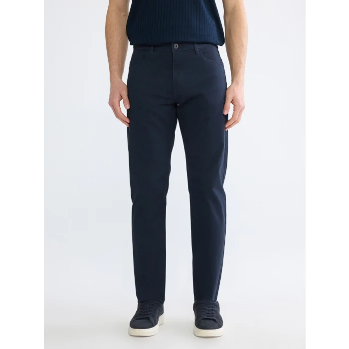 LCWAIKIKI Classic Lacivert Dar Kalıp Gabardin Erkek Chino Pantolon