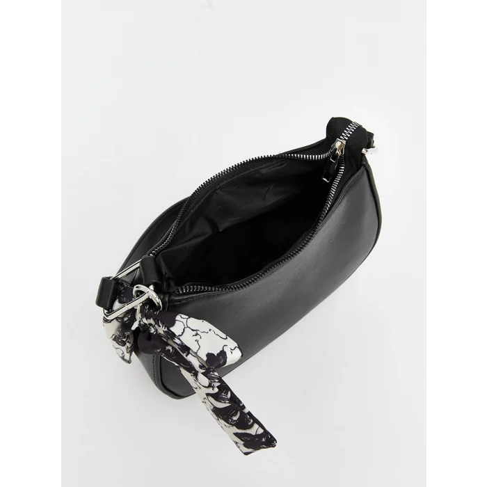 LCW ACCESSORIES Siyah Fular Aksesuarlı Kadın Omuz Çantası