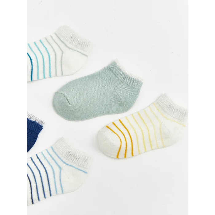 LCW baby Yeşil Erkek Bebek Patik Çorap 5li