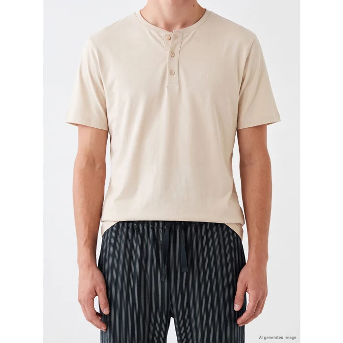 LC WAIKIKI Bej Erkek Ekstra Yumuşak Pijama Takımı