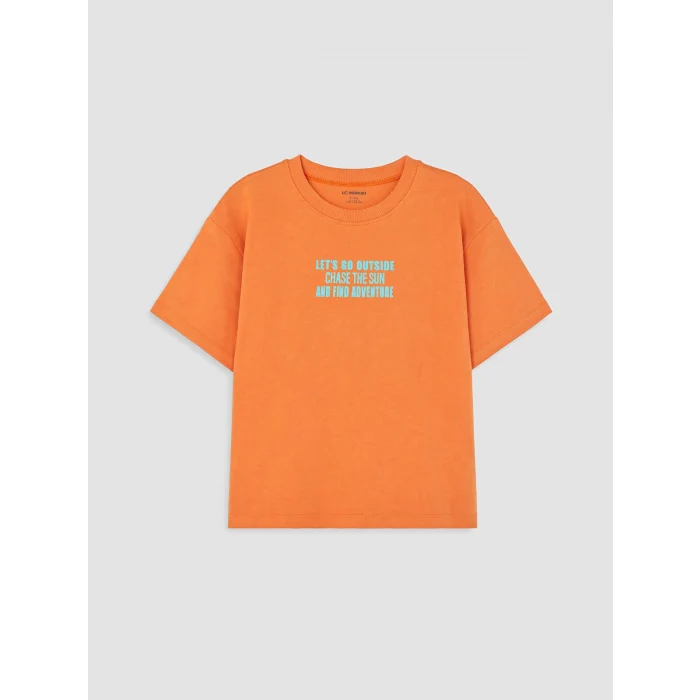 LCW Kids Turuncu Baskılı Erkek Çocuk Takım