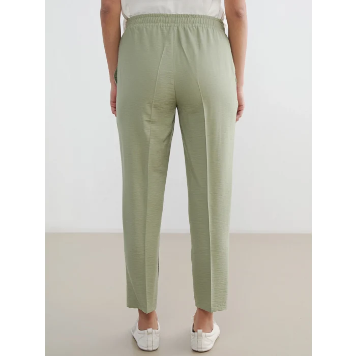LCW Modest Haki Beli Lastikli Havuç Kesim Kadın Pantolon