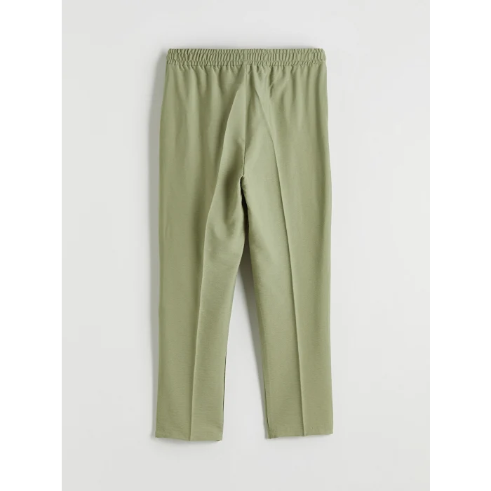 LCW Modest Haki Beli Lastikli Havuç Kesim Kadın Pantolon