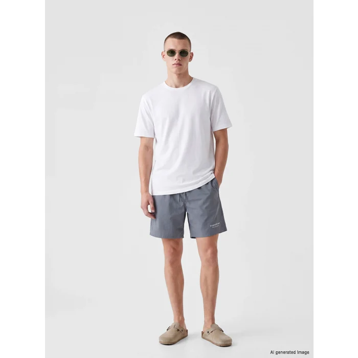 LCW SWIMWEAR Gri Kısa Boy Baskılı Erkek Deniz Şortu