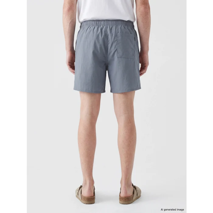 LCW SWIMWEAR Gri Kısa Boy Baskılı Erkek Deniz Şortu