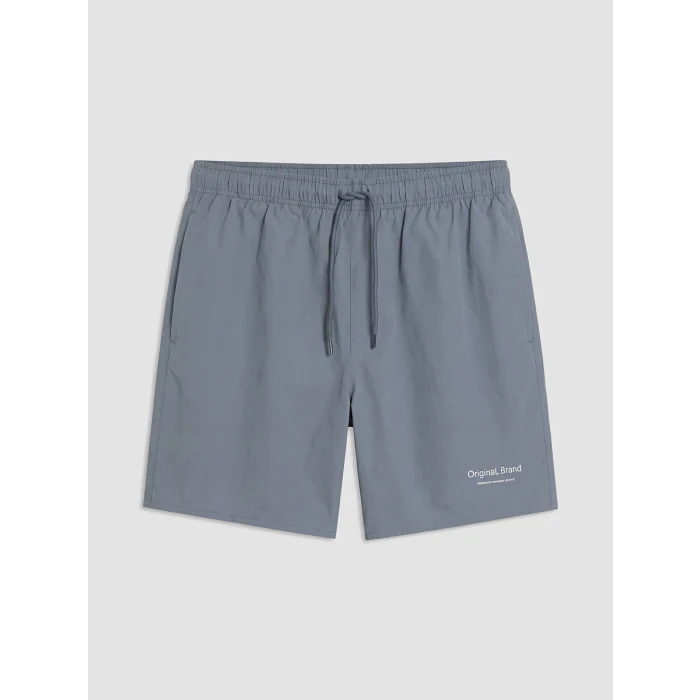 LCW SWIMWEAR Gri Kısa Boy Baskılı Erkek Deniz Şortu