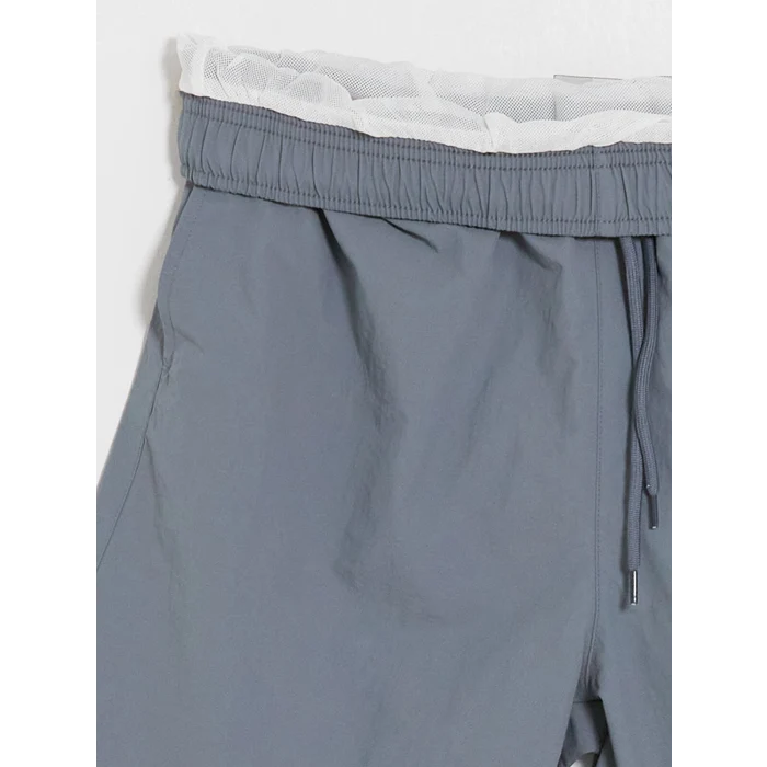 LCW SWIMWEAR Gri Kısa Boy Baskılı Erkek Deniz Şortu