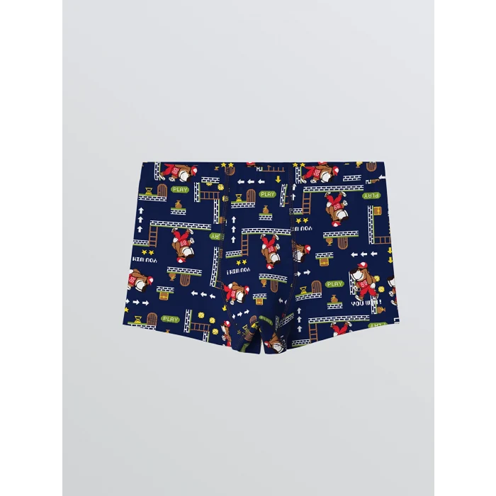 LCW Kids Lacivert Baskılı Erkek Çocuk 3lü Boxer