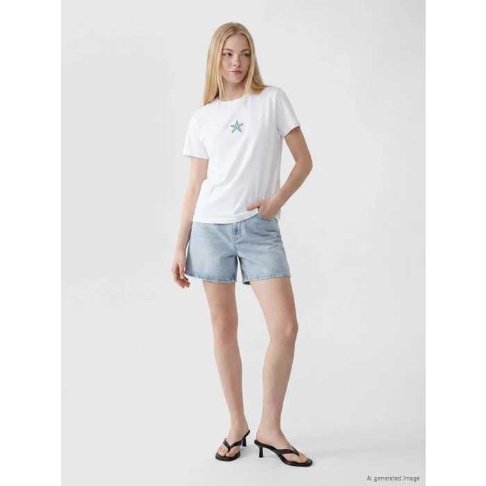 XSIDE Mavi Regular Fit Kadın Jean Şort