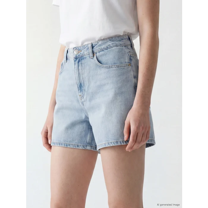 XSIDE Mavi Regular Fit Kadın Jean Şort