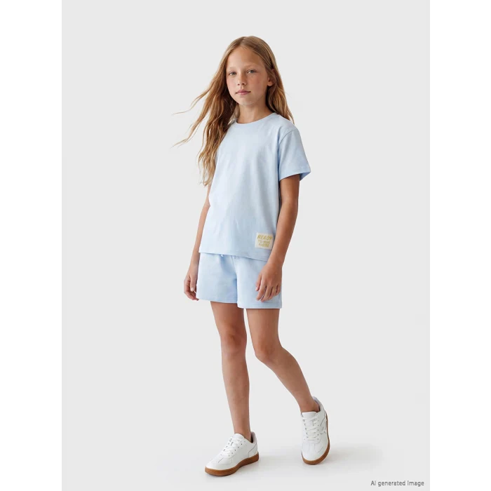 LCW Kids Mavi Kız Çocuk Soft Touch Takım