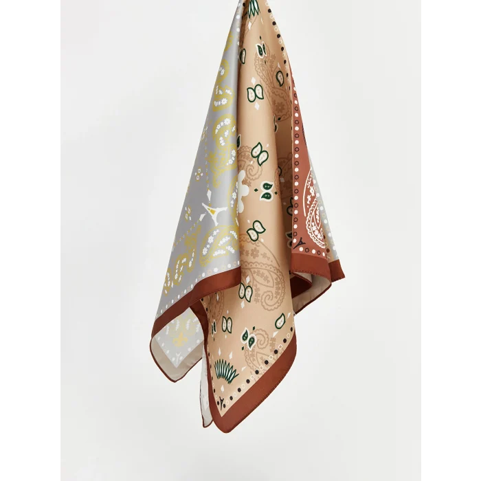 LCW ACCESSORIES Kahverengi Desenli Kadın Bandana