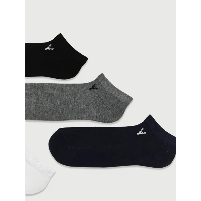 LCW ACCESSORIES Karışık Nakışlı Erkek Bambu Patik Çorap 5li