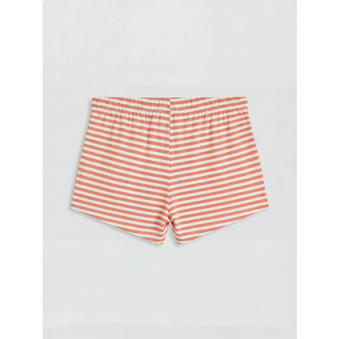 LCW DREAM Kırmızı Çizgili Kadın Şortlu Pijama Takımı
