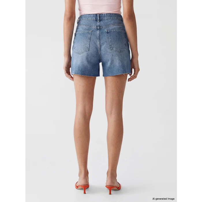 XSIDE Mavi Regular Fit Kadın Jean Şort
