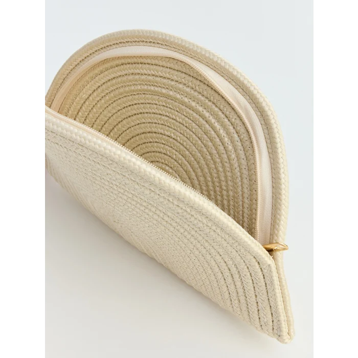 LCW ACCESSORIES Beyaz Hasır Kadın Omuz Çantası