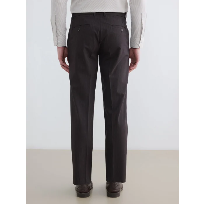 LCW BUSINESS Kahverengi Standart Kalıp Pileli Erkek Kumaş Pantolon