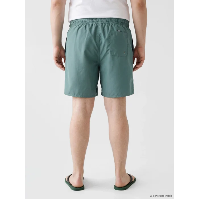 LCW SWIMWEAR Petrol Diz Hizası Boy Erkek Deniz Şortu
