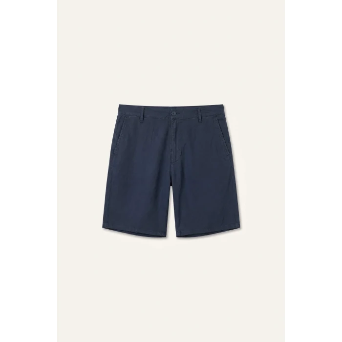 Defacto E0804AXNV175 Lacivert Relax Fit Akışkan Kumaş Bermuda Lacivert Şort
