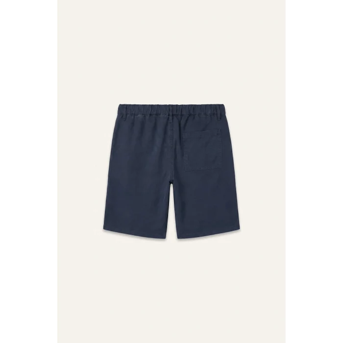 Defacto E0804AXNV175 Lacivert Relax Fit Akışkan Kumaş Bermuda Lacivert Şort