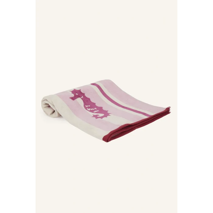 Defacto H0499AXPN1 Pembe Desenli Pamuklu Pembe Plaj Havlusu