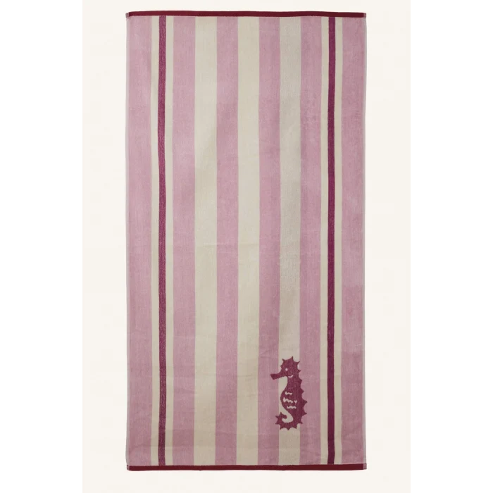 Defacto H0499AXPN1 Pembe Desenli Pamuklu Pembe Plaj Havlusu