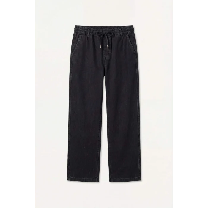 Defacto H8355AXNM36 DENIM Wide Leg Elastik Bağcıklı Bel Yıkanmış Efektli Jean Pantolon