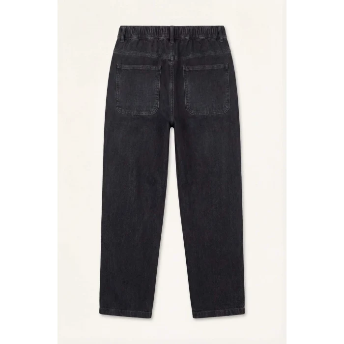 Defacto H8355AXNM36 DENIM Wide Leg Elastik Bağcıklı Bel Yıkanmış Efektli Jean Pantolon