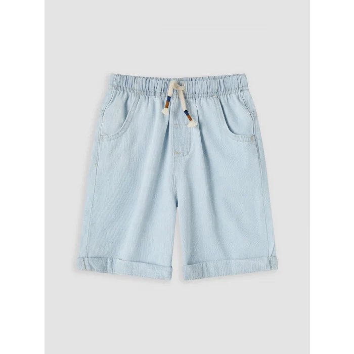 LCW Kids İndigo Beli Lastikli Erkek Çocuk Jean Şort