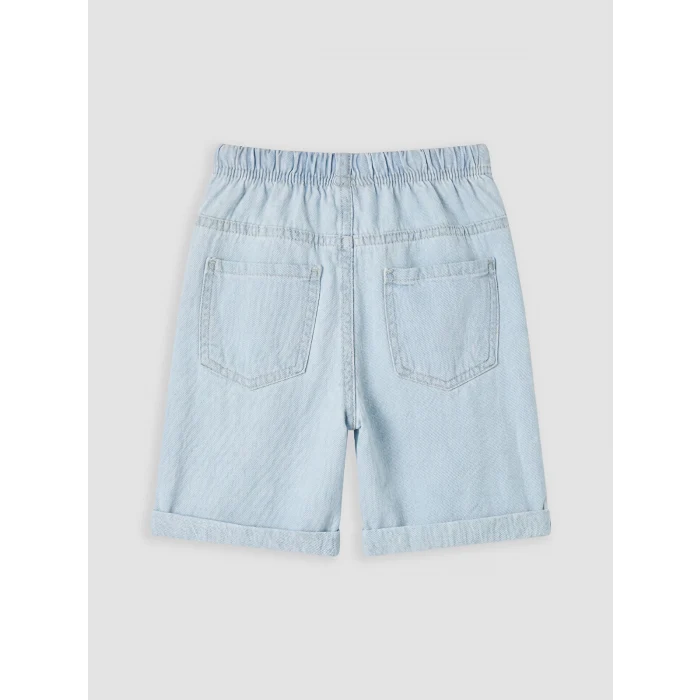 LCW Kids İndigo Beli Lastikli Erkek Çocuk Jean Şort