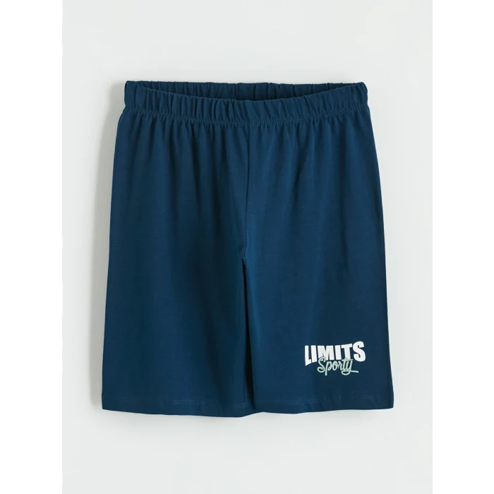 LCW Kids Beyaz Bisiklet Yaka Erkek Çocuk Baskılı Pijama Takımı