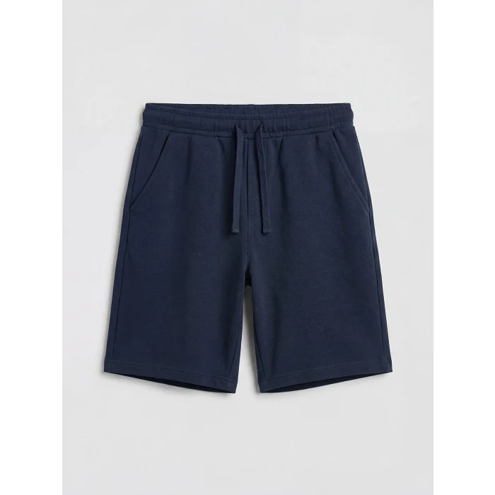 LCW Kids Lacivert Beli Lastikli Erkek Çocuk Pike Şort
