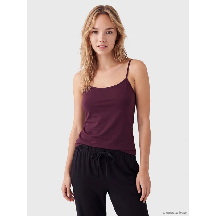 LCW DREAM Bordo U Yaka İp Askılı Kadın Atlet
