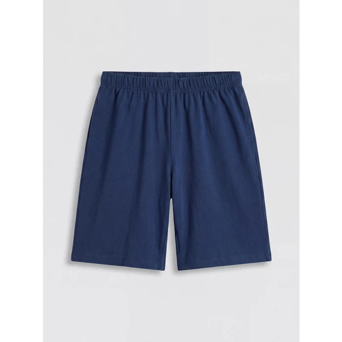LCW Kids Sarı Baskılı Erkek Çocuk Şortlu Pijama Takımı