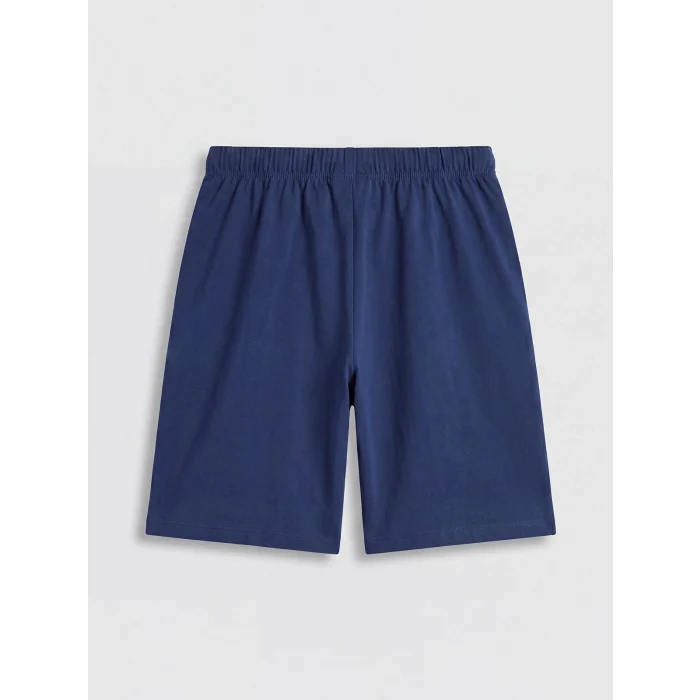 LCW Kids Sarı Baskılı Erkek Çocuk Şortlu Pijama Takımı