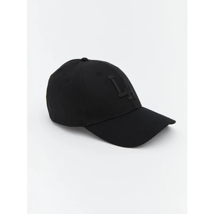 LCW ACCESSORIES Siyah LA Nakışlı Erkek Kep Şapka