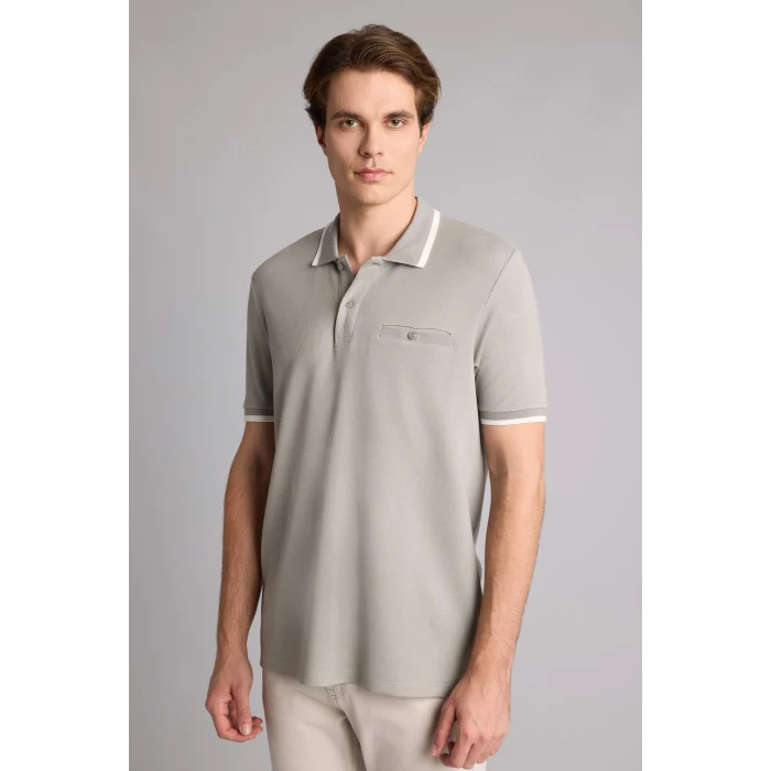 Defacto G7063AXGR368 Gri Regular Fıt Polo Yaka Kısa Kollu Polo Tişört