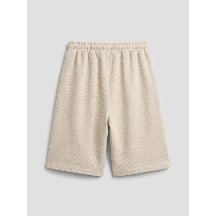LCW Kids Bej Beli Lastikli Erkek Çocuk Pike Şort