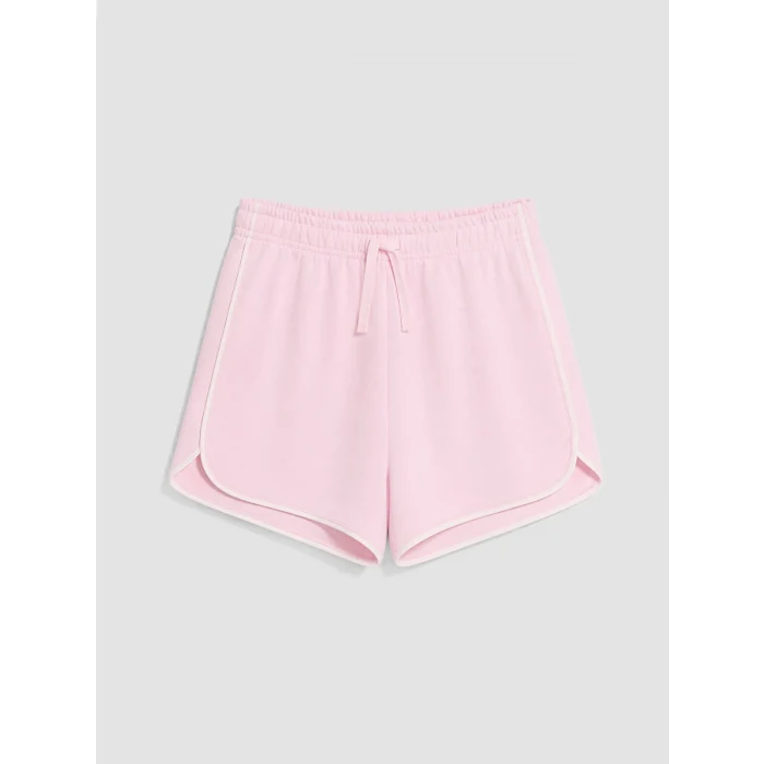 LCW Kids Pembe Beli Lastikli Kız Çocuk Soft Touch Şort